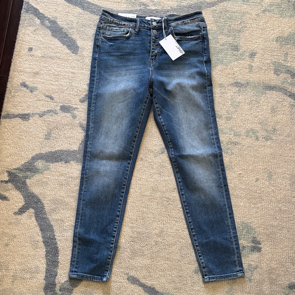 Classic Denim Skinny high rise button fly Jeans for Women